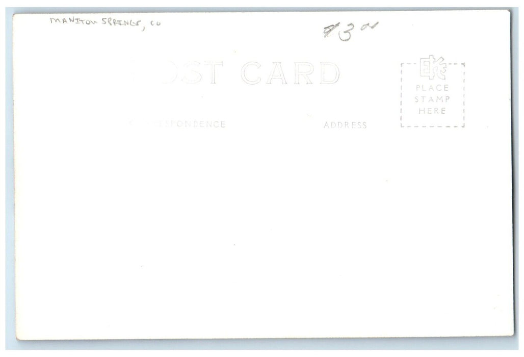 c1940's UTE Pass Showing Cars Manitou Springs Colorado CO RPPC Photo Postcard