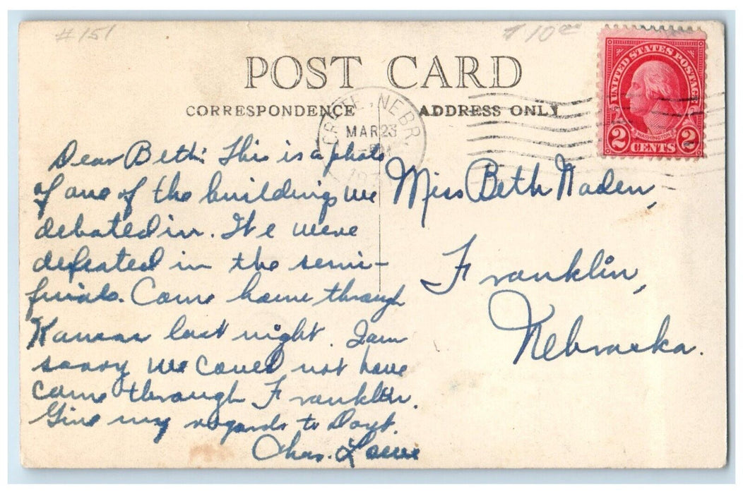 c1910's Administration Building CAC Ft. Collins Colorado CO RPPC Photo Postcard