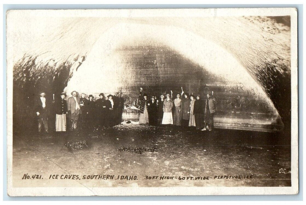 c1920's Shoshone Ice Caves Southern Idaho ID RPPC Photo Unposted Postcard