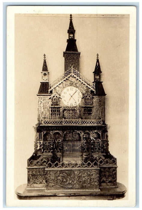 c1930's Cuckoo Clock By WH Whetsel Halstead Kansas KS RPPC Photo Postcard
