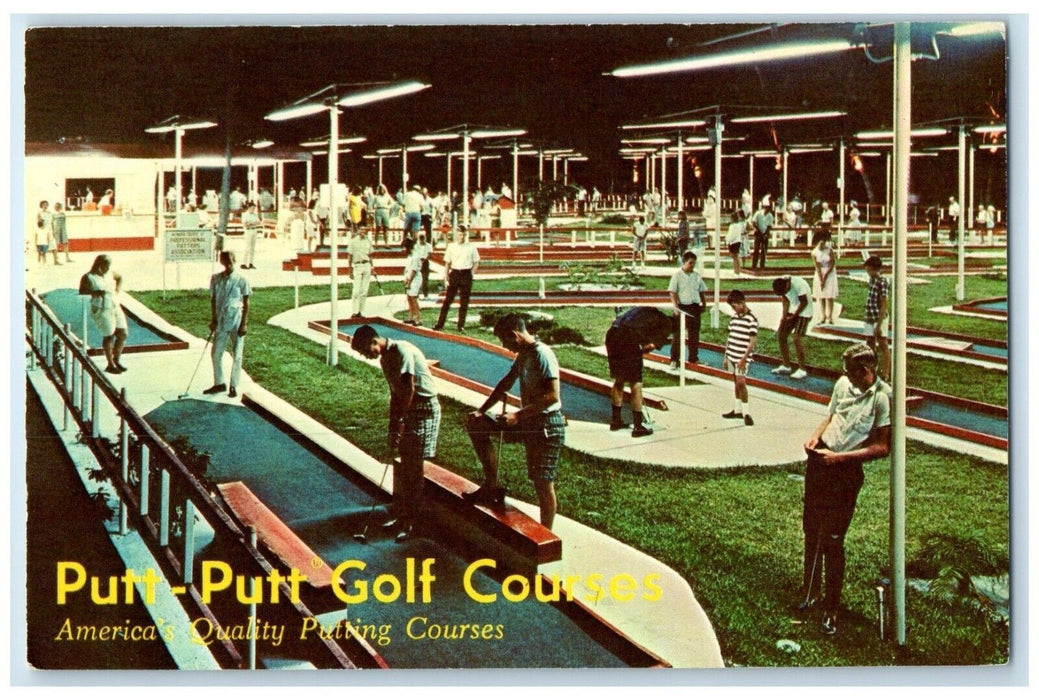 Putt Putt Golf Courses America's Quality Putting Courses Topeka KS Postcard