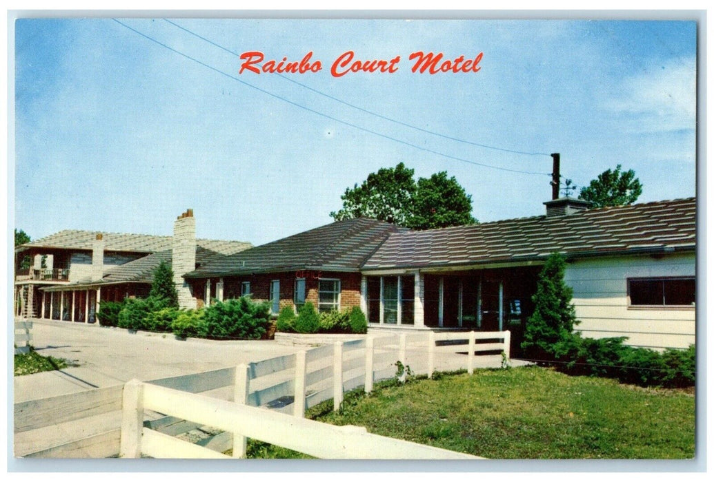 C1960 Rainbo Court Motel Collinsville Road East St. Louis Illinois IL Postcard
