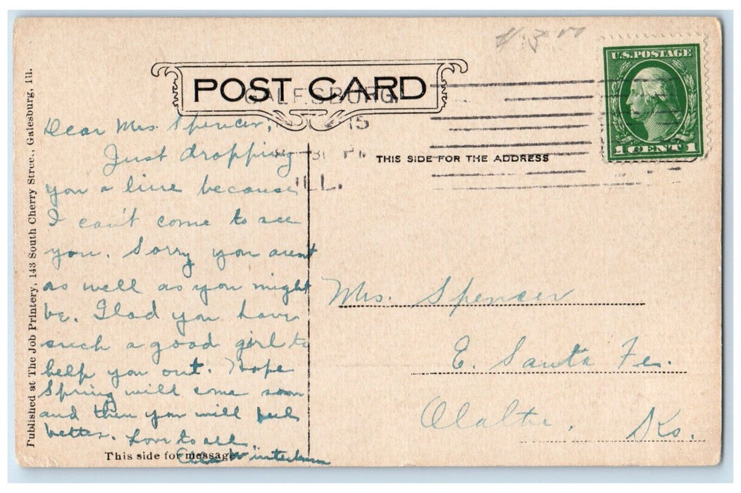 1915 West Lake Gilberts Park River Trees Bridge Konxville Illinois IL Postcard