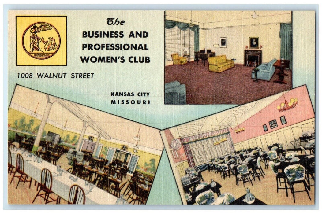 c1940 Business Professional Women Club Multi-View Kansas City Missouri Postcard