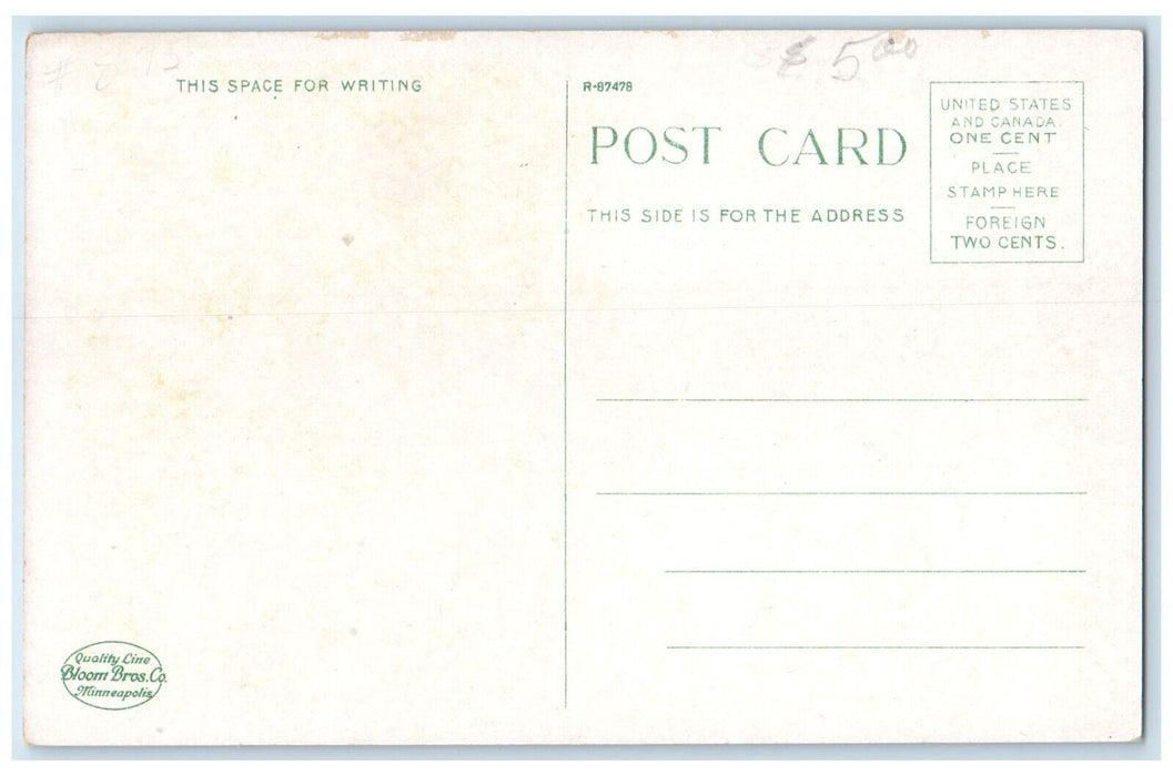 c1920 Shore Line Carousel Rides Slides Amusement Park Arnolds Park Iowa Postcard