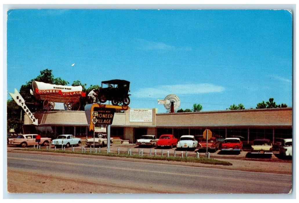c1960's Entrance Of Pioneer Village Cars Minden Minnesota MN Vintage Postcard