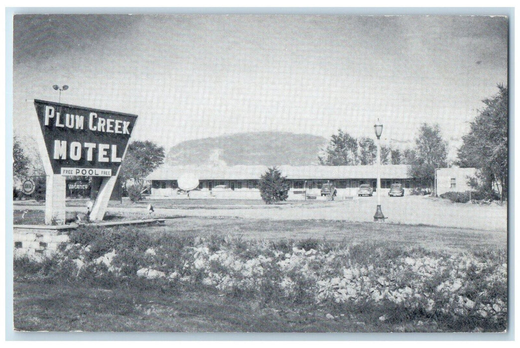 c1940's Plum Creek Motel Roadside Cars Lexington Nebraska NE Vintage Postcard