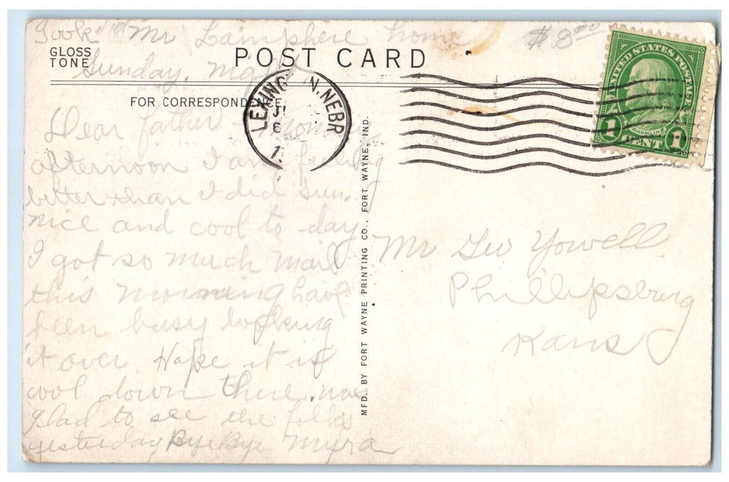 The Widney Clinic And Hospital Building Lexington Nebraska NE Antique Postcard