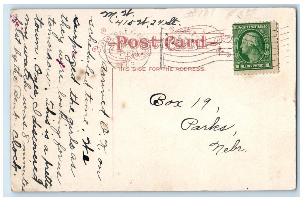 1913 Girl's Dormitory State Normal School Kearney Nebraska NE Posted Postcard