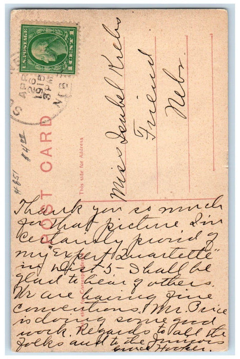 1915 Merrill Hall Doane College Building Crete Nebraska NE Antique Postcard