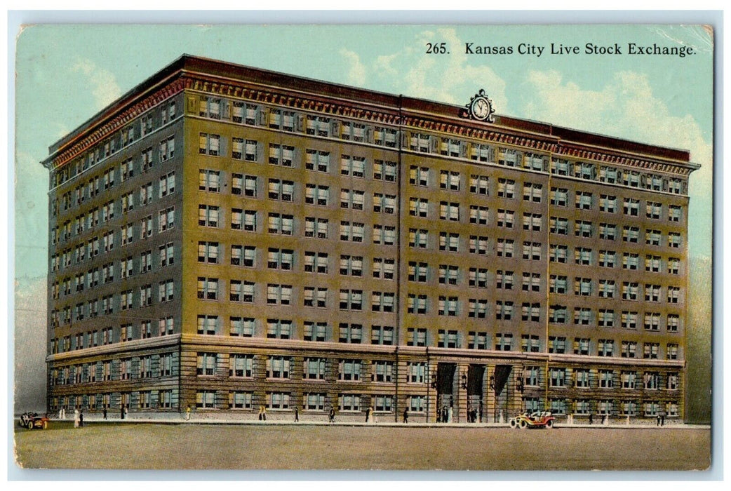 1912 Kansas City Live Stock Exchange Building Kansas City Missouri MO Postcard