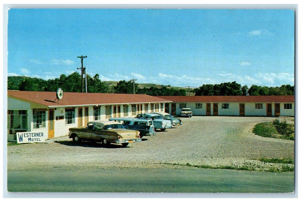 1963 Westerner Motel Cars Roadside Chadron Nebraska NE Posted Vintage Postcard