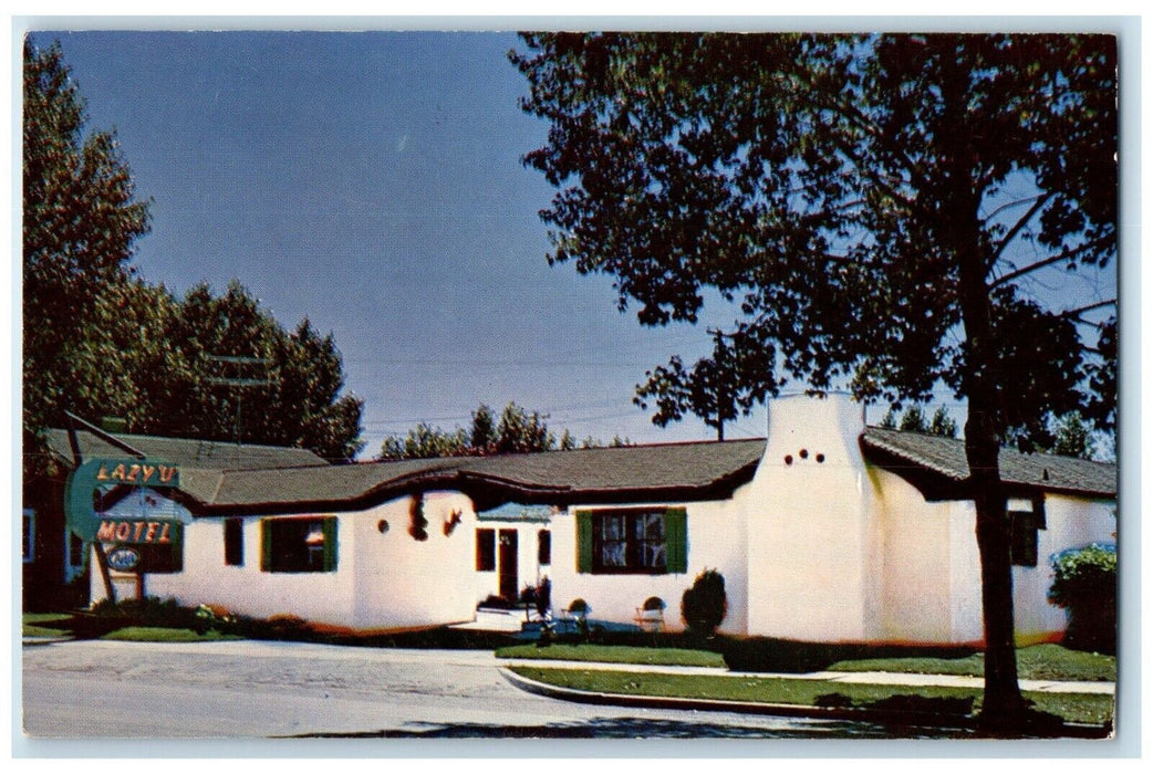 c1950's Lazy U Motel Roadside Laramie Wyoming WY Unposted Vintage Postcard