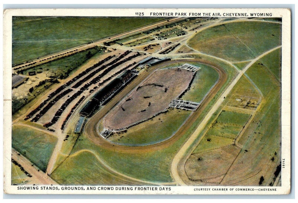 1939 Frontier Park From The Air Cheyenne Wyoming WY Posted Vintage Postcard