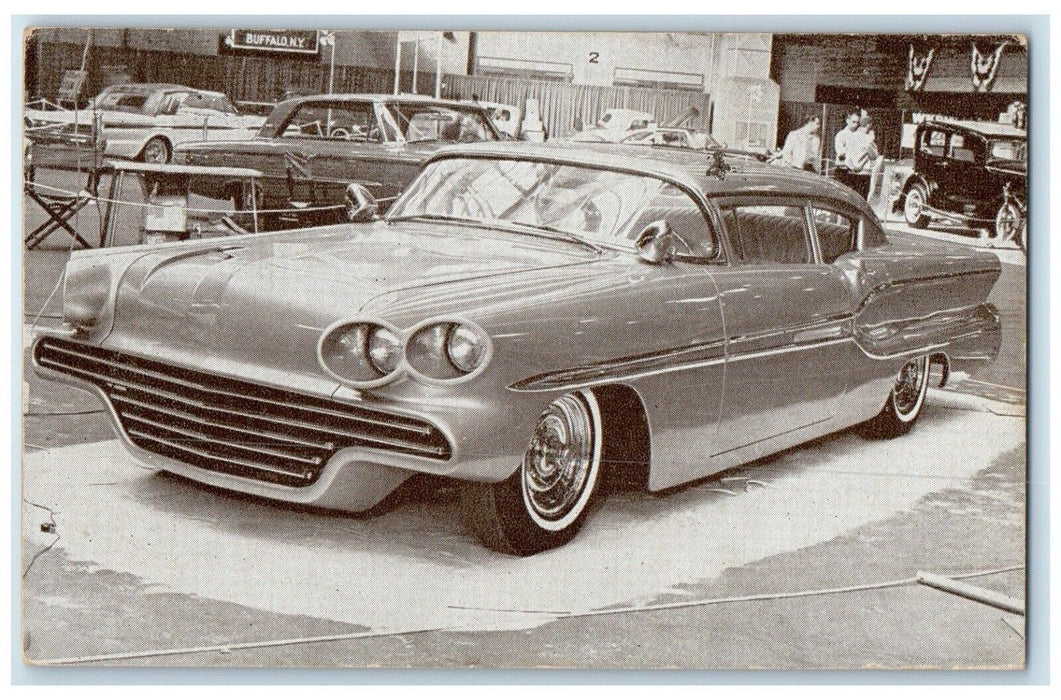 1958 Wide-Eyed Winner Pontiac Revamp Body Exterior Buffalo New York Postcard