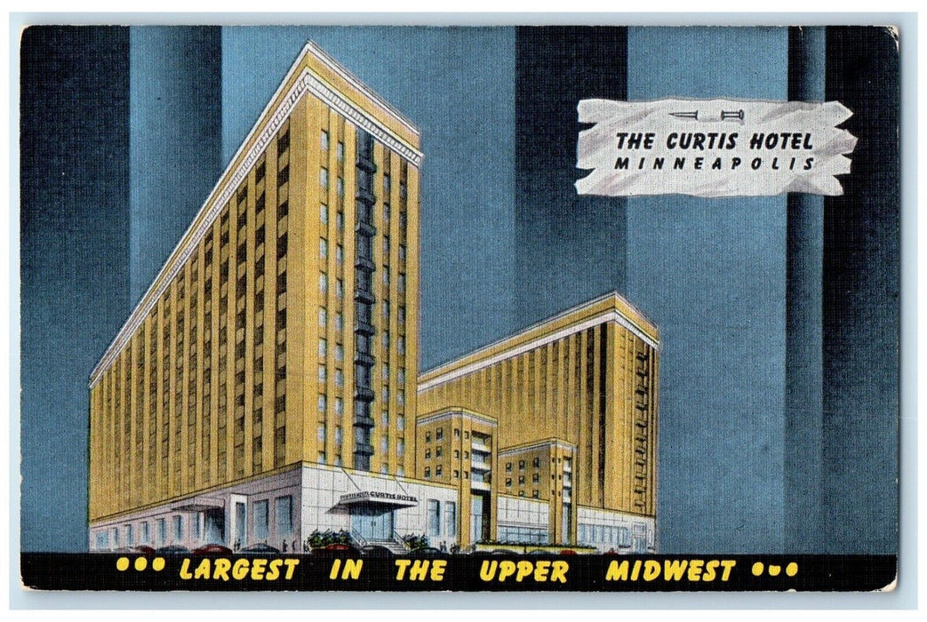 c1940 Curtis Hotel Upper Midwest Exterior Minneapolis Minnesota Vintage Postcard