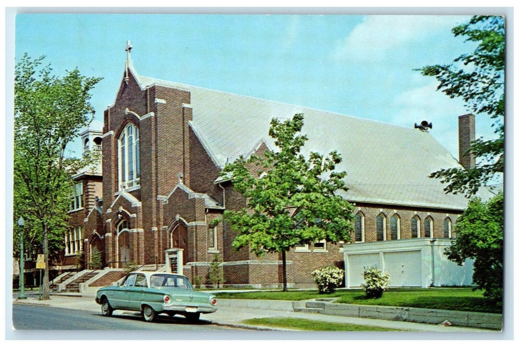 c1960 St. Thomas Catholic Church Exterior Building Albert Lea Minnesota Postcard