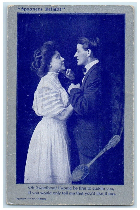 Sweet Couple Romance Spooners Delight It Would Be Fine To Cuddle You Postcard
