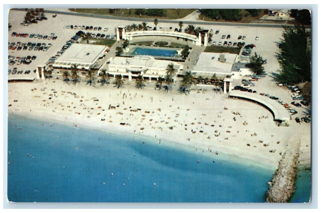 c1960 Air View Lido Beach Casino Building Sarasota Florida FL Unposted Postcard