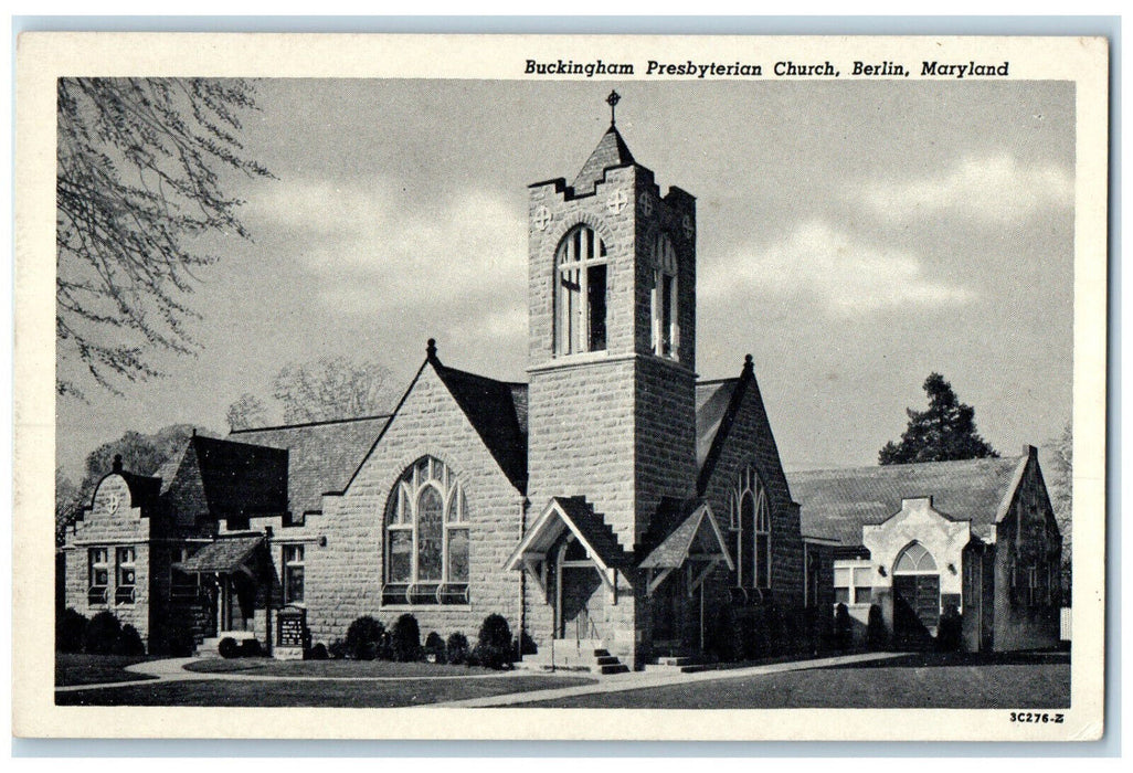 c1940's Buckingham Presbyterian Church Berlin Maryland MD Unposted Postcard