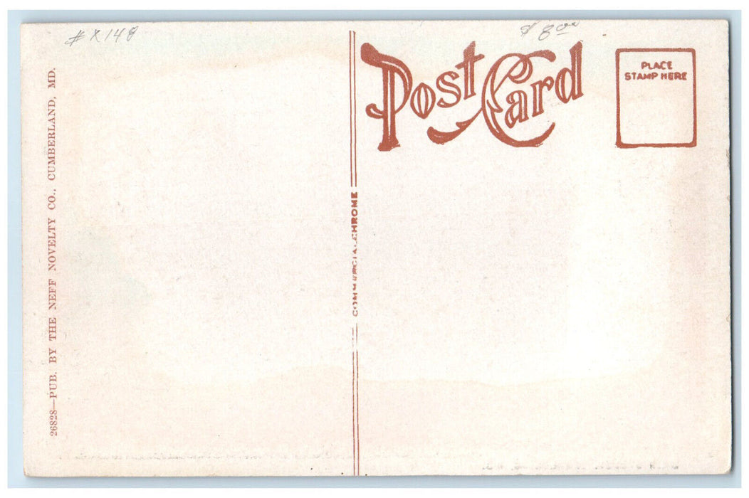 c1920's Trolley Car Business Section Main Street Lonaconing Maryland MD Postcard