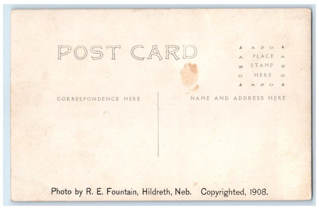 1908 Tornado Cyclone Storm Fountain Hildreth Nebraska NE RPPC Photo Postcard
