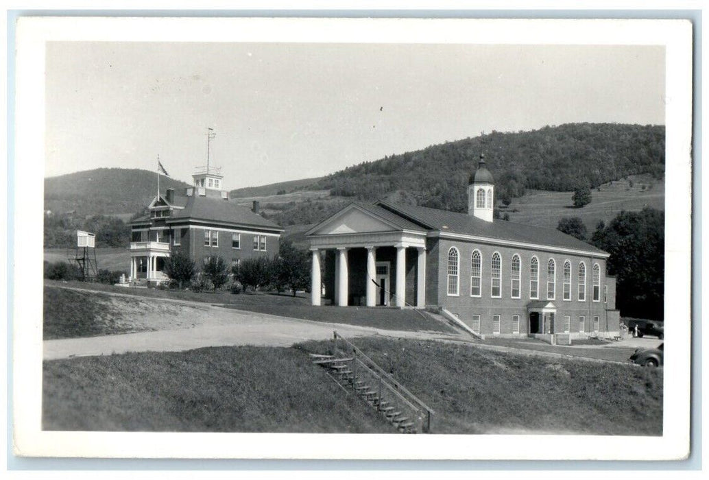 c1940's White Hall Norwich University Northfield Vermont VT  RPPC Photo Postcard