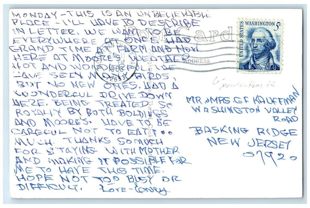 1968 Home Residence View Mountain Home Arkansas AR RPPC Photo Posted Postcard