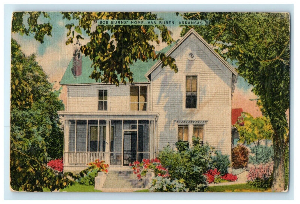 1947 Bob Burn's Home Van Buren Arkansas AR Posted Vintage Postcard