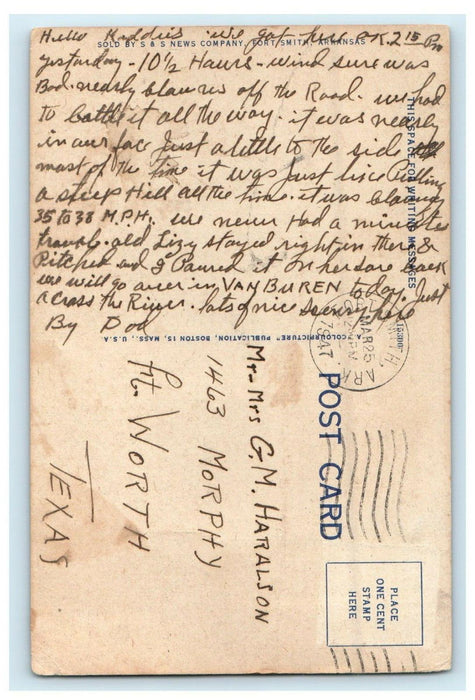 1947 Bob Burn's Home Van Buren Arkansas AR Posted Vintage Postcard