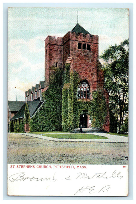 1911 St. Stephens Church Pittsfield Massachusetts MA Posted Postcard