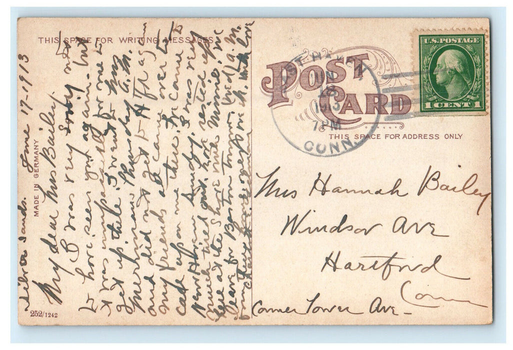 1913 Osborn Hall, Yale University New Haven CT East Haven CT Posted Postcard