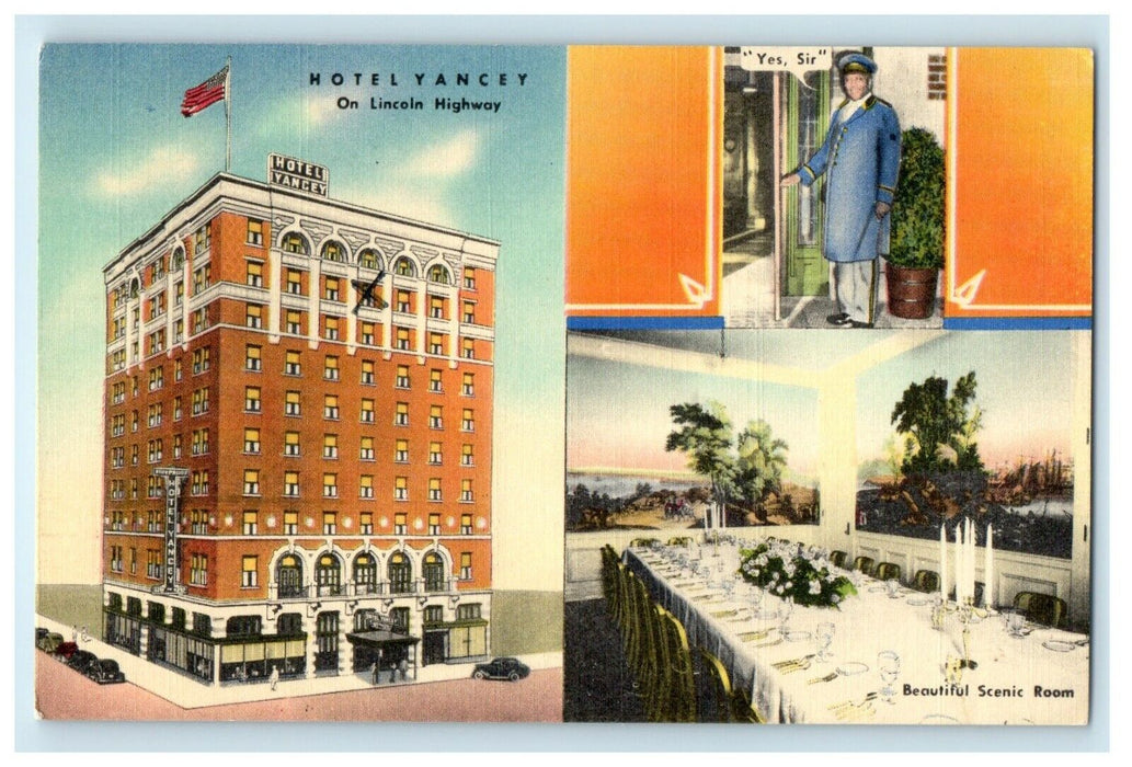 c1940's Hotel Yancey Grand Island Nebraska NE Posted Vintage Postcard