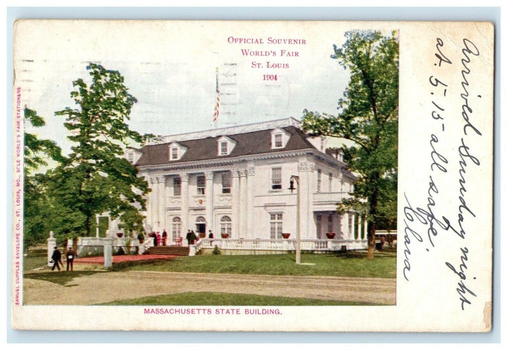 1904 Massachusetts State Building, Official Souvenir World's Fair MA Postcard