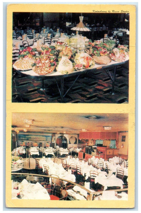 1948 Dining Room of Wivel Restaurant, New York City New York NY Postcard