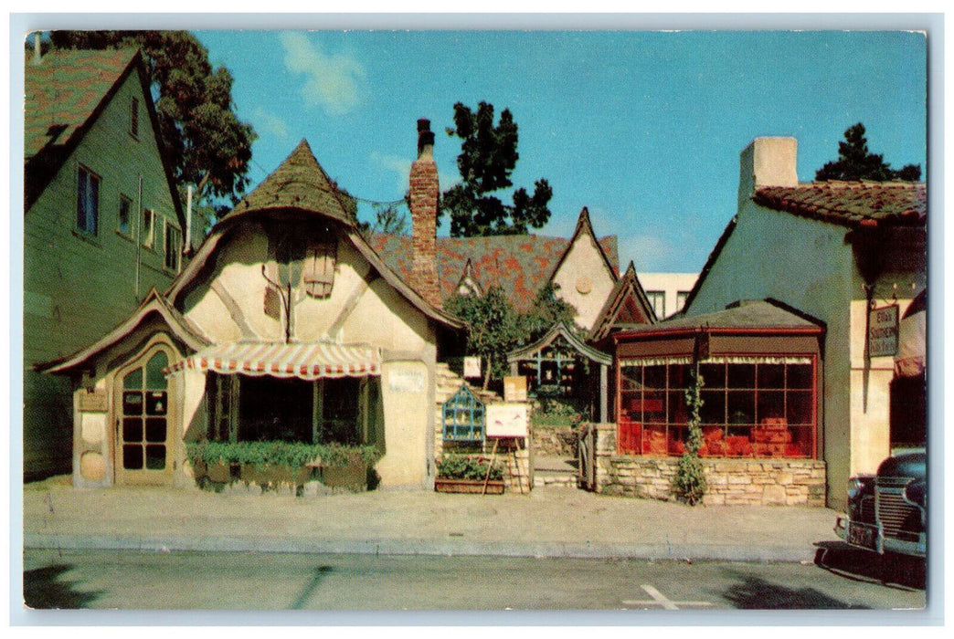 c1960's Business Section Along The Streets, Carmel California CA Postcard
