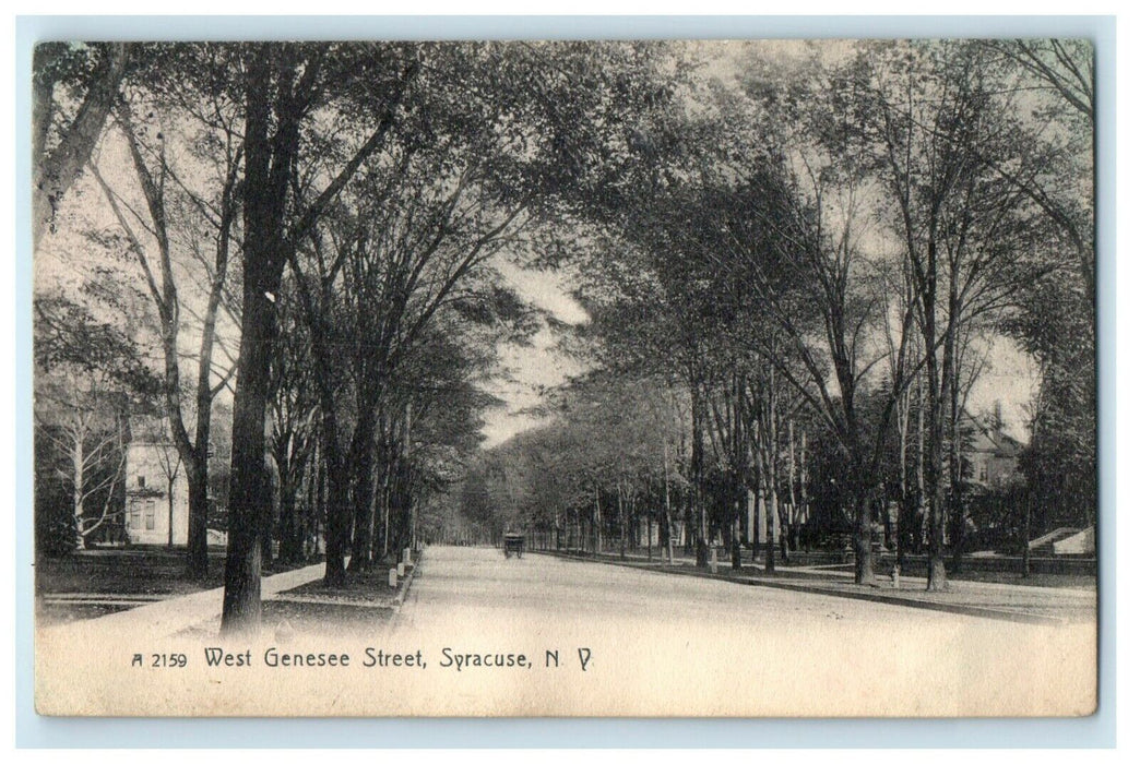 1908 View Of West Genesse Street Syracuse New York NY Antique Postcard