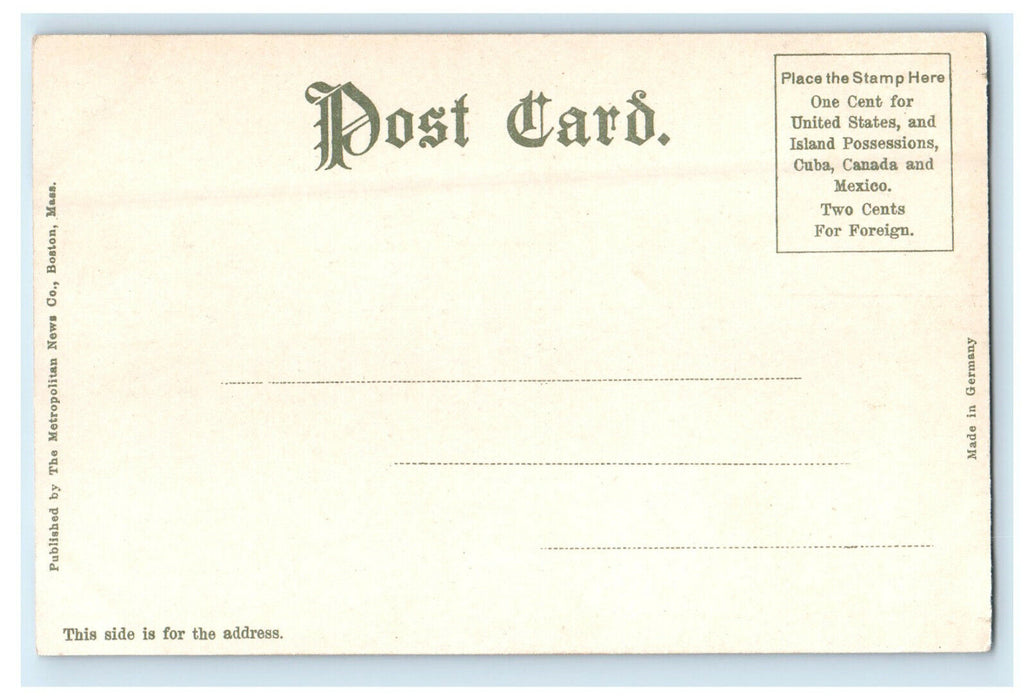 c1905 Grand Stair Case Public Library Boston Massachusetts MA Postcard