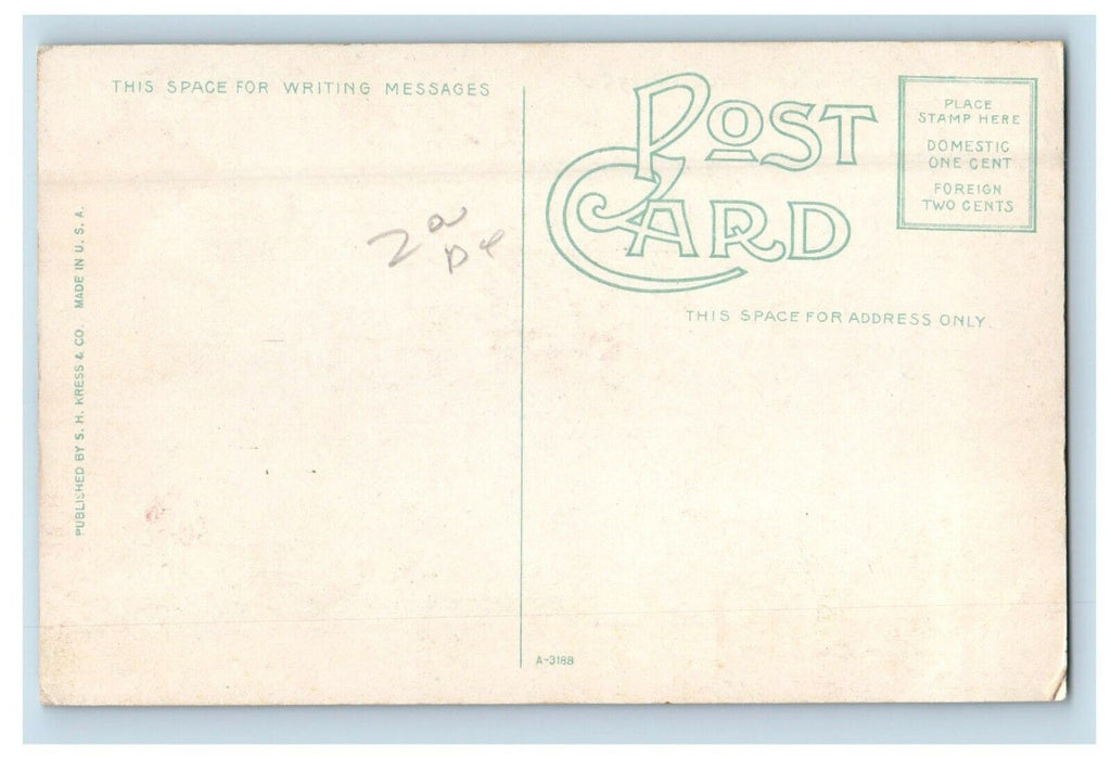 c1910's Indiana Memorial Vicksburg National Military Park Vicksburg MA Postcard