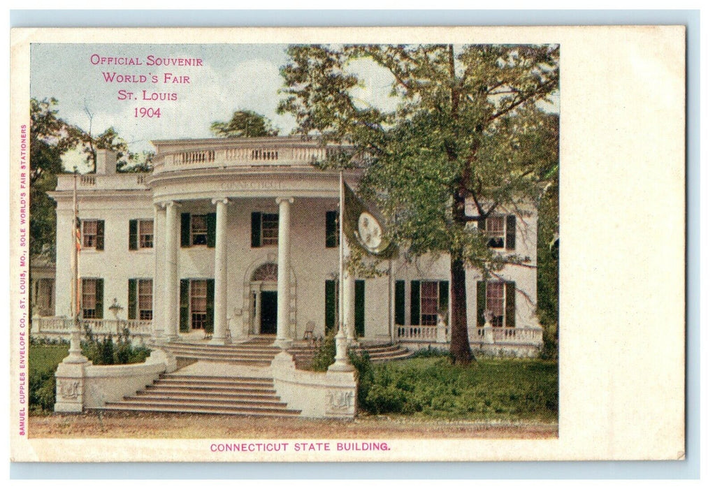 1904 St. Louis World's Fair Connecticut State Building Unposted Antique Postcard