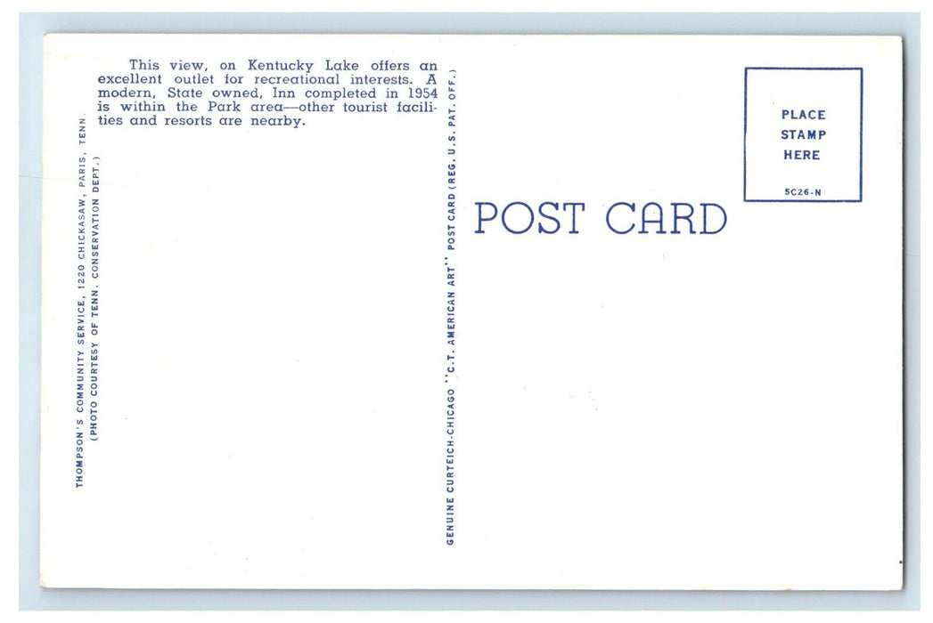 Water Front And Boat Dock Paris Landing State Park Paris Tennessee TN Postcard