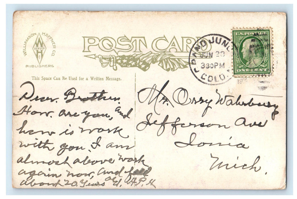 1909 On The "Moffat Road" Arapahoe Peaks, Colorado CO Antique Posted Postcard
