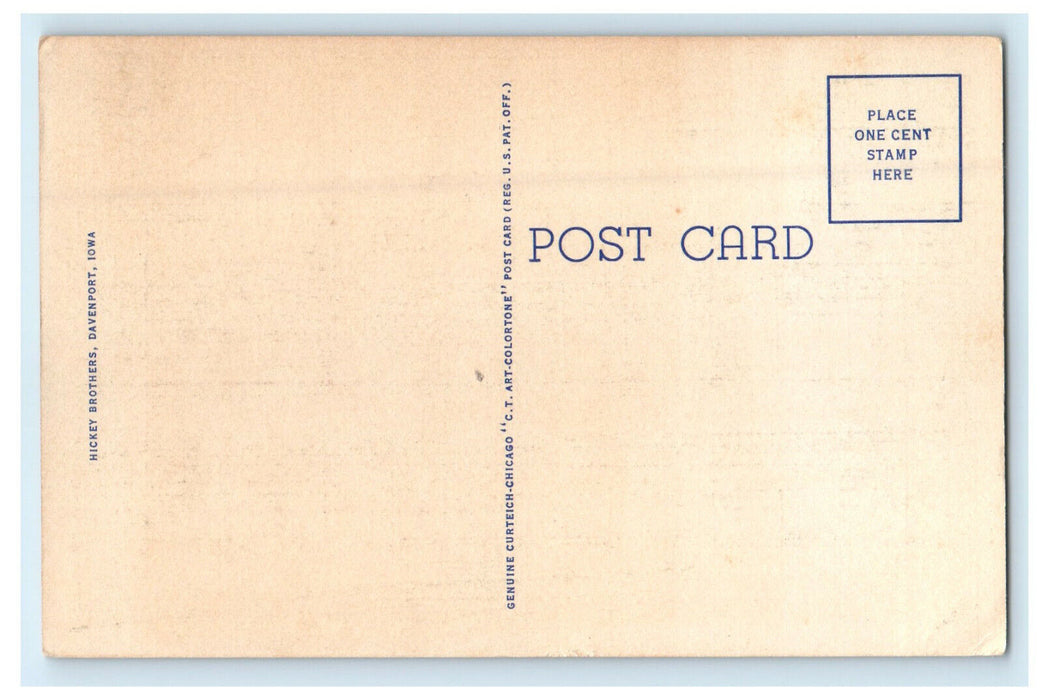 c1940s Lewis Hall St. Ambrose College Davenport Iowa IA Postcard