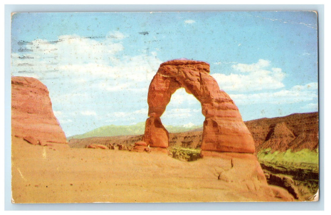 1953 Arches National Monument, Delicate Rock Arch, Denver Colorado CO Postcard