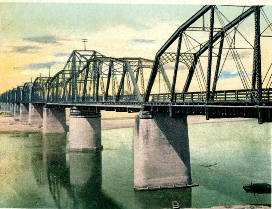 c1905 Iron Mountain Railroad R.R Bridge Fort Smith Arkansas AR Antique Postcard