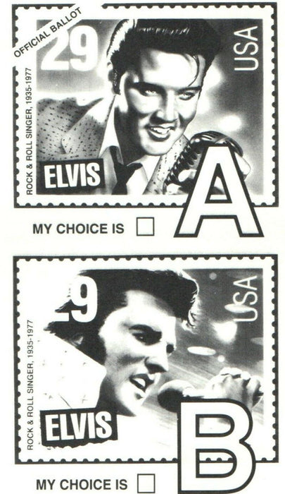 1993 Elvis Rock & Roll Singer Official Ballot Memphis TN Advertising Postcard