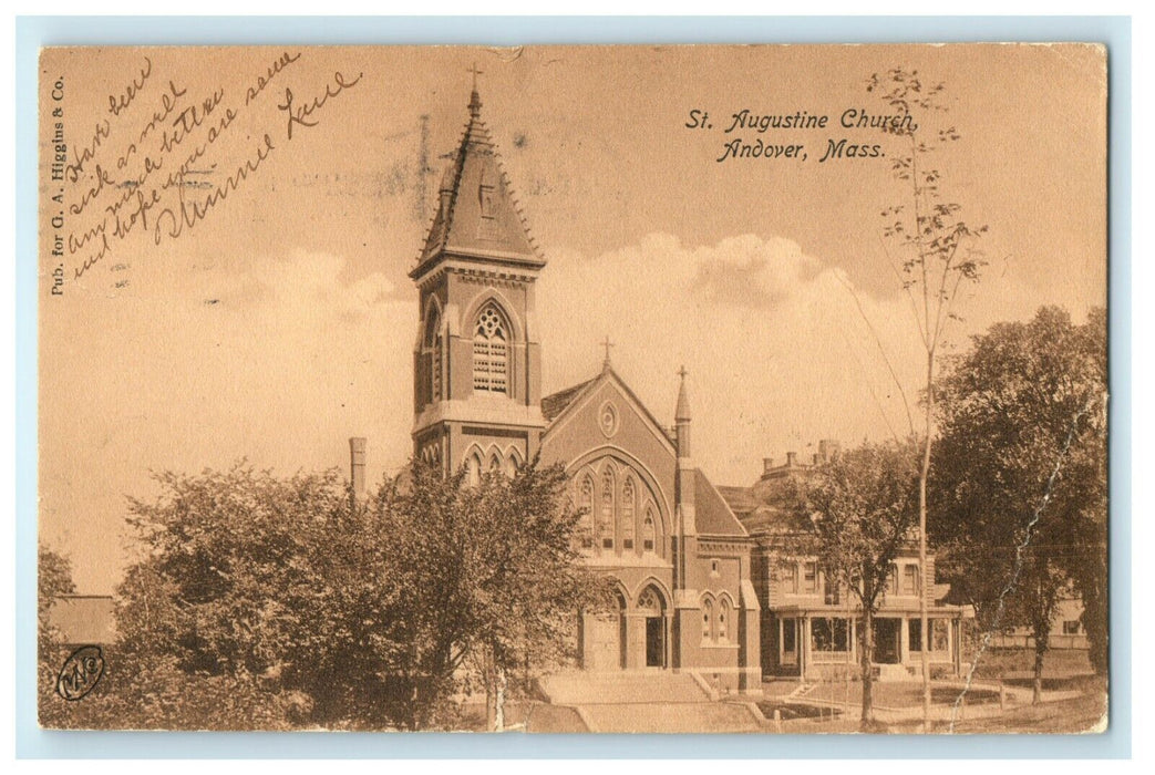 1906 St. Augustine Church Andover Massachusetts MA Antique Postcard