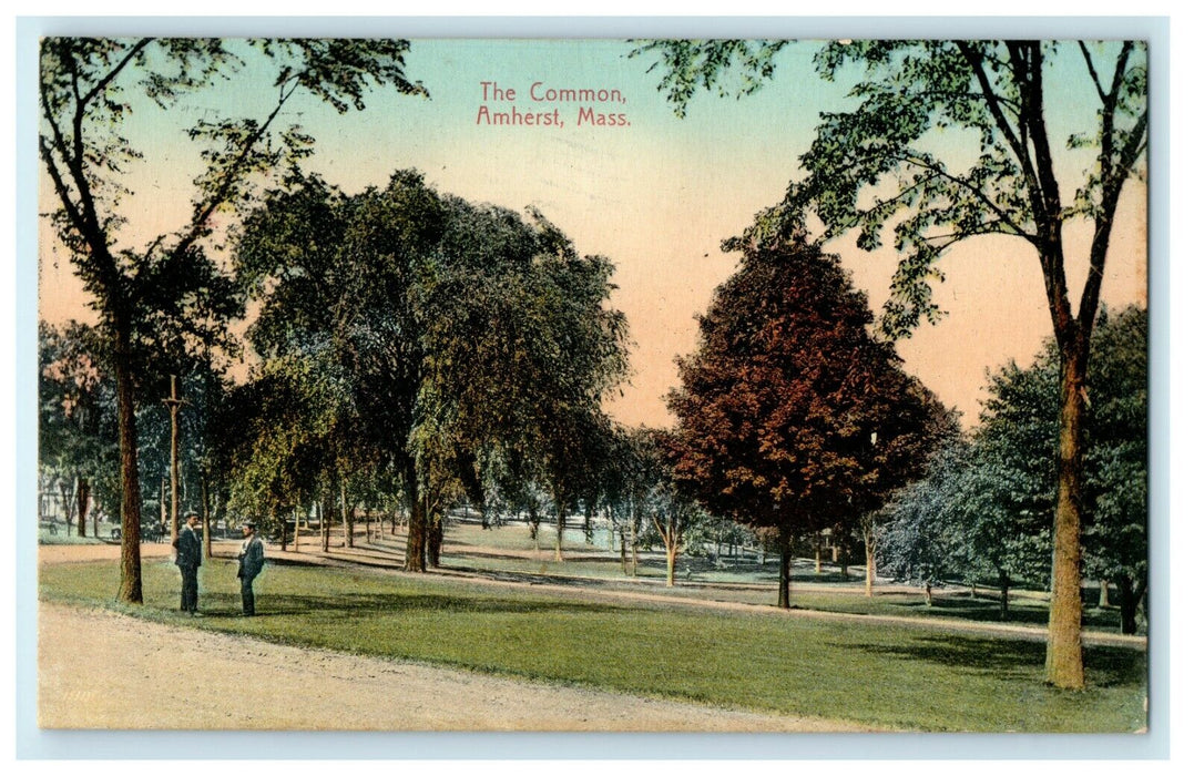 1912 The Common Amherst Massachusetts MA Posted Antique Postcard