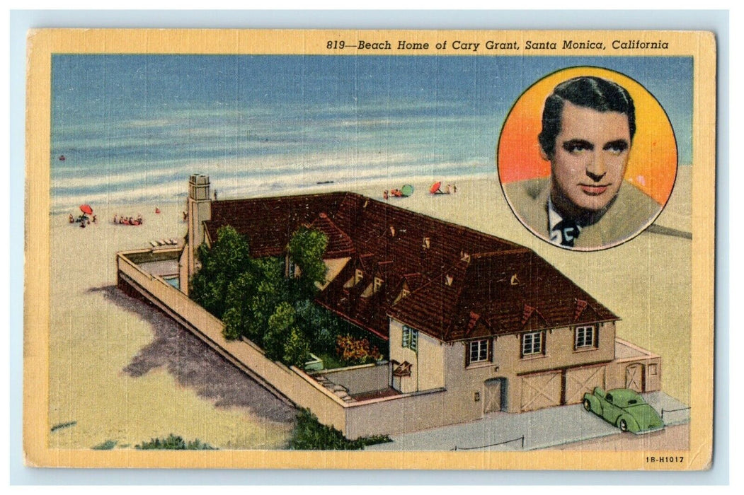 c1920's Beach Home Of Gary Grant Santa Monica California CA Vintage Postcard