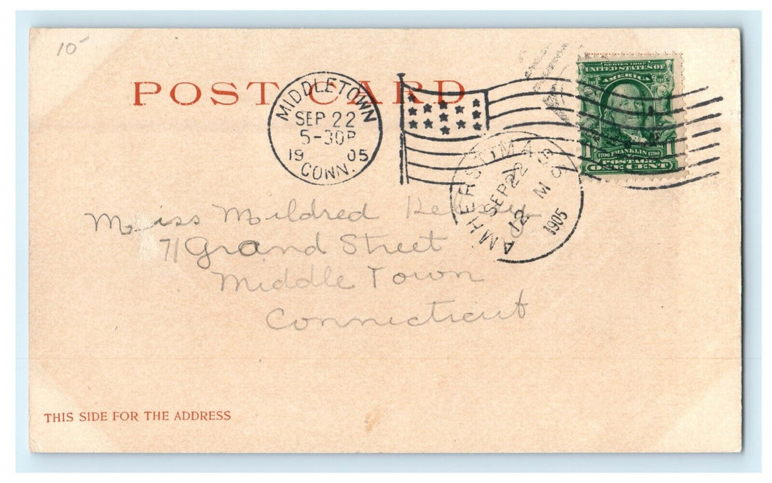 1905 College Library Amherst Massachusetts MA Antique Postcard